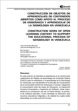 Construcci&oacute;n de objetos de aprendizajes de contenidos abiertos