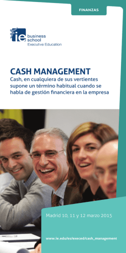 cash management pdf - AEEF, Asociaci&oacute;n Espa&ntilde;ola de Ejecutivos y