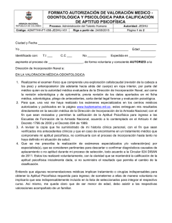 formato autorizaci&oacute;n de valoraci&oacute;n medico