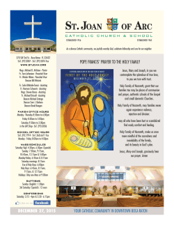 pope francis` prayer to the holy family