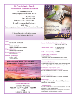 St. Francis Xavier Church Parroquia de San Francisco Javier