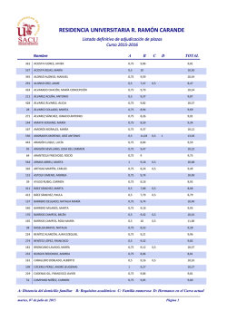 RESIDENCIA UNIVERSITARIA R. RAM&Oacute;N CARANDE