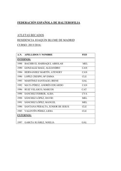 federaci&oacute;n espa&ntilde;ola de halterofilia atletas becados residencia
