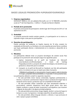 bases legales promoci&oacute;n #upgradeyourworld