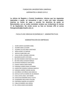 FUNDACION UNIVERSITARIA UNINPAHU ASPIRANTES A GRADO