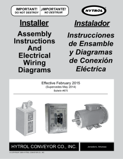 Electrical Wiring #675 - Hytrol Conveyor Company, Inc.