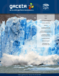 Gaceta - Uni&oacute;n Geof&iacute;sica Mexicana AC