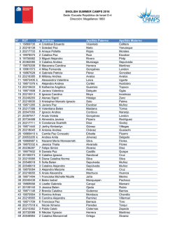 ENGLISH SUMMER CAMPS 2016 Sede: Escuela Rep&uacute;blica de