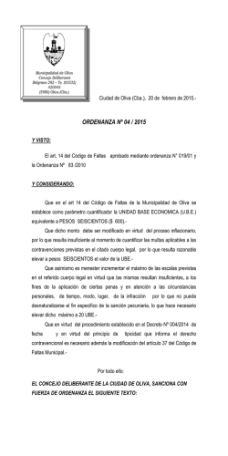 Oliva (Cba - Municipalidad de Oliva