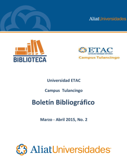 Bolet&iacute;n Bibliogr&aacute;fico