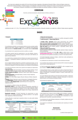 Convocatoria Expo Genios Tabloide