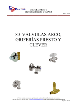 80 VALVULAS, GRIFERIAS PRESTO Y CLEVER