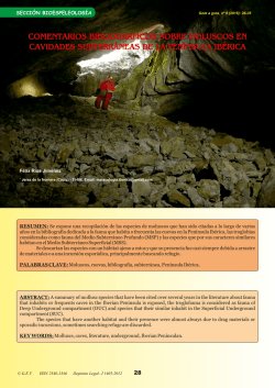 comentarios bibliogr&aacute;ficos sobre moluscos en cavidades