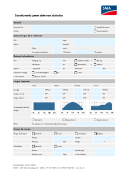 Cuestionario para sistemas aislados