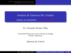 An&aacute;lisis de Sistemas No Lineales