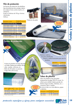 Fundas y l&aacute;minas de pl&aacute;stico