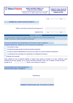 Formato para objetar la domiciliaci&oacute;n