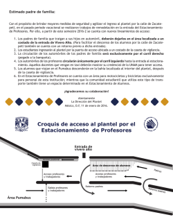 Croquis de acceso al plantel por el - CCH Sur