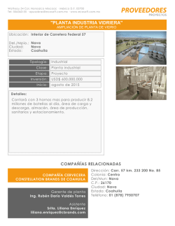 "PLANTA INDUSTRIA VIDRIERA"