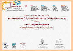 CRITERIO PROBABIL&Iacute;STICO PARA DENOTAR LA CAPACIDAD DE