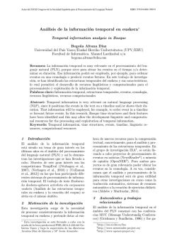 An&aacute;lisis de la informaci&oacute;n temporal en euskera