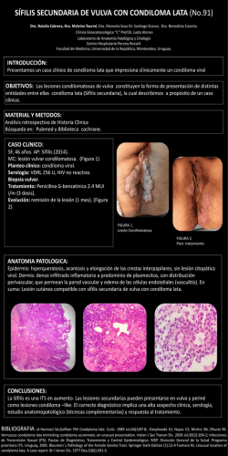 s&iacute;filis secundaria de vulva con condiloma lata