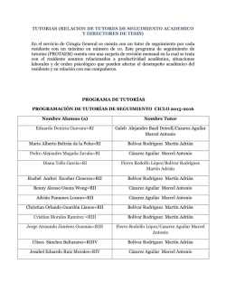 TUTORIAS (RELACION DE TUTORES DE SEGUIMIENTO