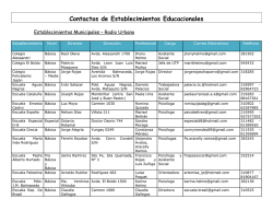 Contactos de Establecimientos Educacionales