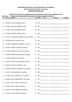 ESCUELA - Universidad Nacional De San Crist&oacute;bal de Huamanga