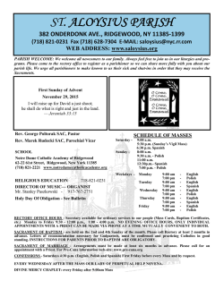 ST. ALOYSIUS PARISH - Saint Aloysius RC Church Ridgewood, NY