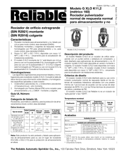 Modelo G XLO K11,2 - Reliable Automatic Sprinkler Co.