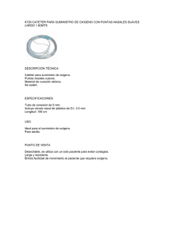 K729 CATETER PARA SUMINISTRO DE OXIGENO CON PUNTAS