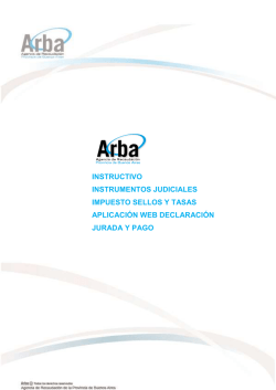 INSTRUCTIVO INSTRUMENTOS JUDICIALES - Arba