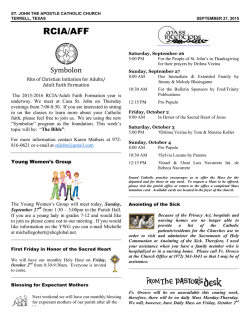 September 27, 2015 - St. John the Apostle