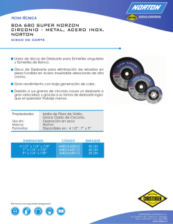 Ficha Tecnica Disco de desbaste bda 680 super norzon