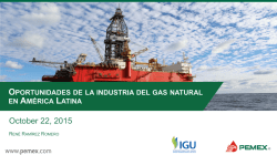 Oportunidades de la industria del gas natural en AM&Eacute;RICA