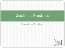 Gesti&oacute;n de Requisitos