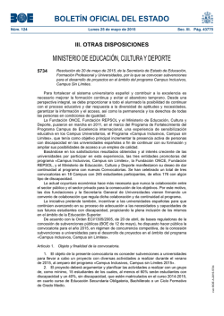 Convocatoria ayuda a universidades 2015