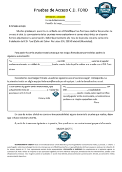 Pruebas de Acceso C.D. FORD