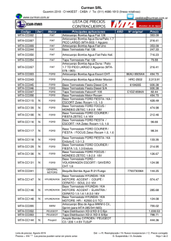 MTA - Lista de precios