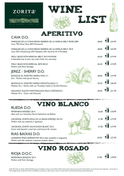 carta de vinos