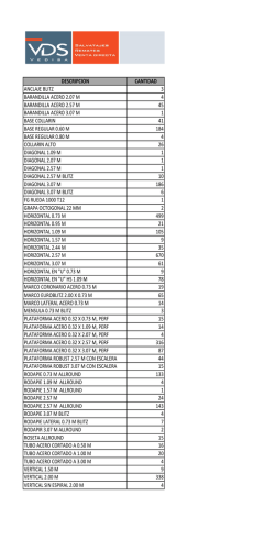 descripcion cantidad anclaje blitz 3 barandilla acero 2.07 m 4
