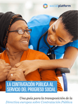 LA CONTRATACI&oacute;N P&uacute;BLICA AL SERVICIO DEL PROGRESO