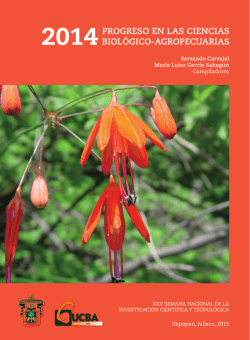 2014 Progreso en las Ciencias Biol&oacute;gico-Agropecuarias
