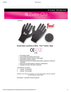 Guantes Nylon recubiertos en Nitrilo "Flex V" Zubiola Negro