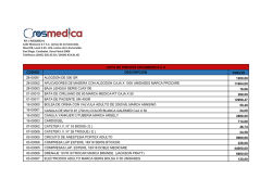 lista de precios crosmedica ca codigo descripcion precio 28