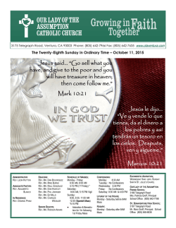 October 11, 2015 - Our Lady of the Assumption Catholic Church