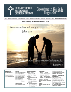 ...love one another as I love you. John 15:12 &Aacute;mense los unos a ot