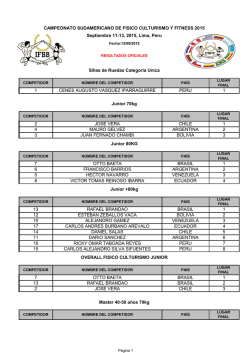 CAMPEONATO SUDAMERICANO DE FISICO CULTURISMO