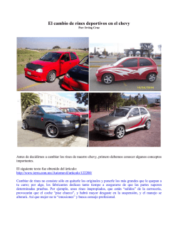 Como escoger los rines correctos para nuestro chevy
